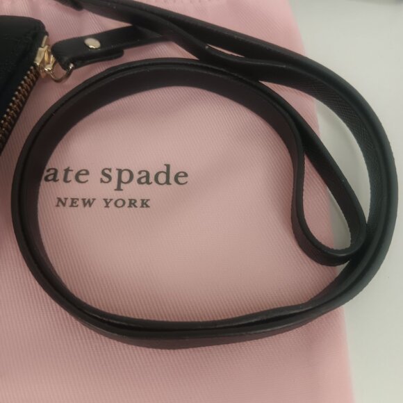 KATE SPADE NY BLACK MADISON CARD CASE LANYARD - Picture 8 of 8
